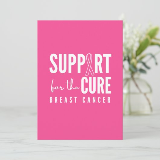 borstkanker steun genezing Uitnodiging Aankondigin (Staand voorkant)