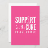 borstkanker steun genezing Uitnodiging Aankondigin (Voorkant / Achterkant)