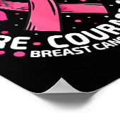 Borstkanker steun roze lint borstkanker poster (Hoek)
