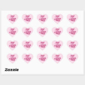 Borstkanker Stickers-Roze lint Hart Sticker (Vel)