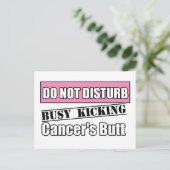 Borstkanker stoort de schoppen niet briefkaart (Staand voorkant)