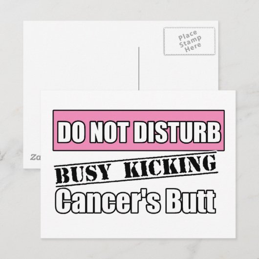 Borstkanker stoort de schoppen niet briefkaart (Voorkant / Achterkant)