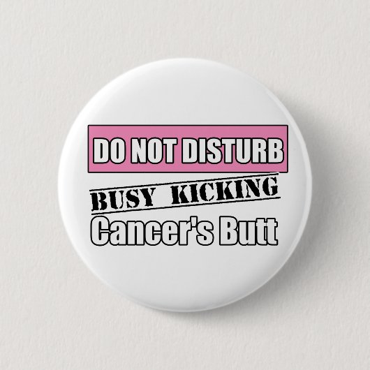 Borstkanker stoort de schoppen niet ronde button 5,7 cm (Voorkant)
