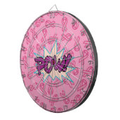 Borstkanker Super Hero Dartbord (Voorkant Rechts)