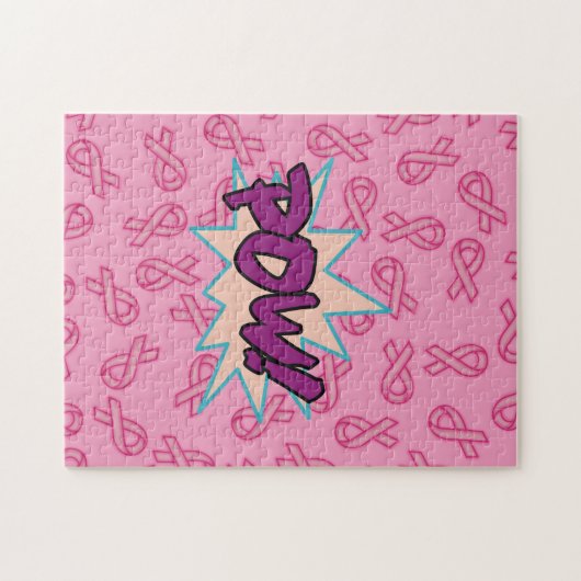 Borstkanker Super Hero Legpuzzel (Horizontaal)