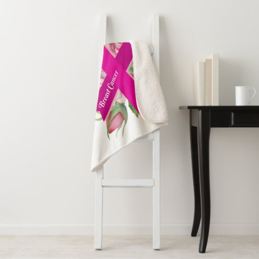 Borstkanker Support Awareness Throw deken (In situ)