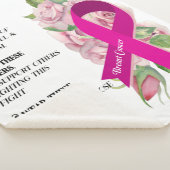 Borstkanker Support Awareness Throw deken (3/4)