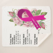 Borstkanker Support Awareness Throw deken (Voorkant (horizontaal))