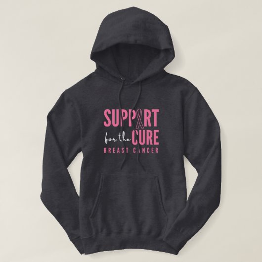 borstkanker.support.cure. Pullover hoodie (Design voorkant)