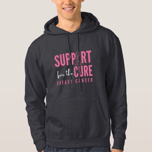 borstkanker.support.cure. Pullover hoodie (Voorkant)