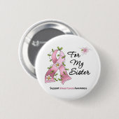 Borstkanker Support Sister Ronde Button 5,7 Cm (Voorkant /achterkant)