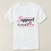 Borstkanker Support Squad Borstkanker Overlevende T-shirt (Design voorkant)