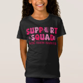 Borstkanker Support Squad Borstkanker Strijder T-shirt (Voorkant)