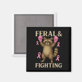 Borstkanker Support Squad Feral en Fighter Fun Magneet (Voorkant / Achterkant)
