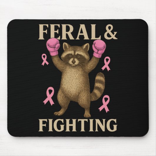 Borstkanker Support Squad Feral en Fighter Fun Muismat (Voorkant)