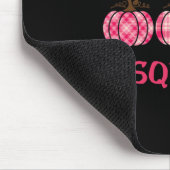 Borstkanker Support Squad - Roze Plaid Pompoenen Muismat (Hoek)