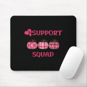 Borstkanker Support Squad - Roze Plaid Pompoenen Muismat (Met muis)