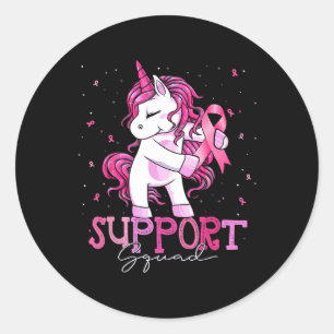 Borstkanker Support Squad Shirt Borstkanker AW Ronde Sticker