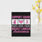 Borstkanker Support Squad voor Awareness Warriors Kaart (Gele Bloem)