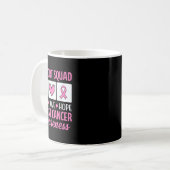 Borstkanker Support Squad voor Awareness Warriors Koffiemok (Voorkant links)