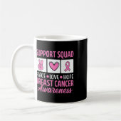 Borstkanker Support Squad voor Awareness Warriors Koffiemok (Links)