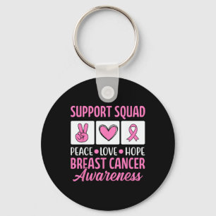 Borstkanker Support Squad voor Awareness Warriors Sleutelhanger