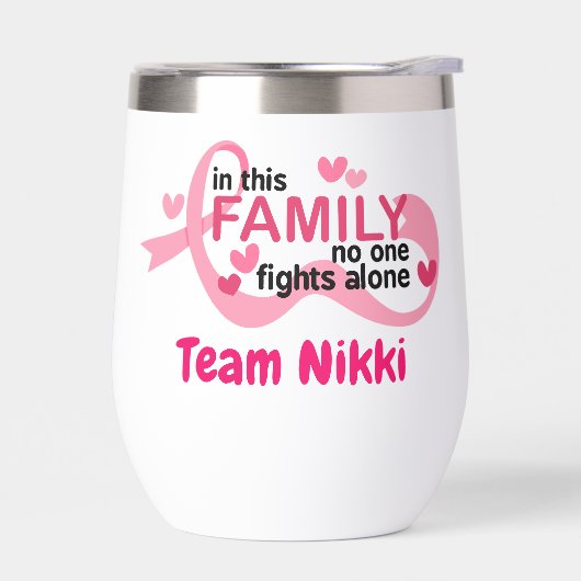 Borstkanker Support Team Pink Ribbon Personalisere (Links)