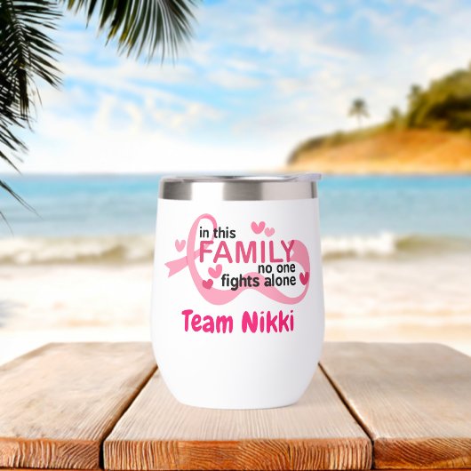 Borstkanker Support Team Pink Ribbon Personalisere (Strand)