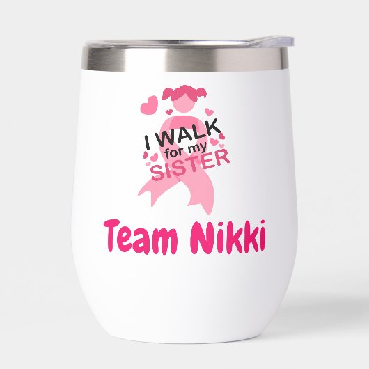 Borstkanker Support Team Pink Ribbon Personalisere (Links)