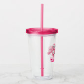 Borstkanker Support Team Pink Ribbon Personalisere Acryl Drinkbeker (Voorkant)