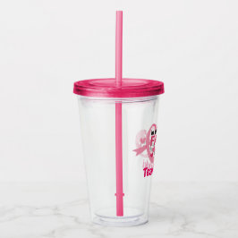 Borstkanker Support Team Pink Ribbon Personalisere Acryl Drinkbeker