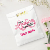 Borstkanker Support Team Pink Ribbon Personalisere Bedankzakje (Gezegeld)