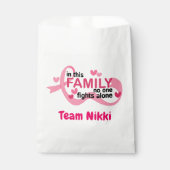 Borstkanker Support Team Pink Ribbon Personalisere Bedankzakje (Voorkant)