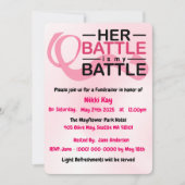 Borstkanker Support Team Pink Ribbon Personalisere Feestdagenkaart (Voorkant)