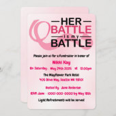 Borstkanker Support Team Pink Ribbon Personalisere Feestdagenkaart (Voorkant / Achterkant)