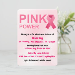 Borstkanker Support Team Pink Ribbon Personalisere Kaart