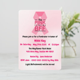 Borstkanker Support Team Pink Ribbon Personalisere Kaart