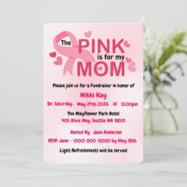 Borstkanker Support Team Pink Ribbon Personalisere Kaart