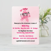 Borstkanker Support Team Pink Ribbon Personalisere Kaart (Staand voorkant)