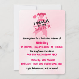 Borstkanker Support Team Pink Ribbon Personalisere Kaart