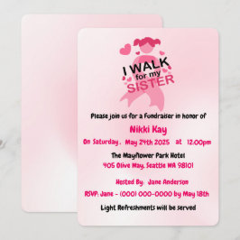 Borstkanker Support Team Pink Ribbon Personalisere Kaart