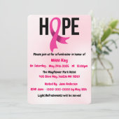 Borstkanker Support Team Pink Ribbon Personalisere Kaart (Staand voorkant)