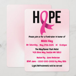 Borstkanker Support Team Pink Ribbon Personalisere Kaart