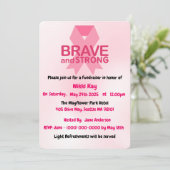 Borstkanker Support Team Pink Ribbon Personalisere Kaart (Staand voorkant)