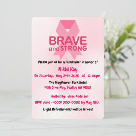 Borstkanker Support Team Pink Ribbon Personalisere Kaart