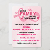 Borstkanker Support Team Pink Ribbon Personalisere Kaart (Voorkant)