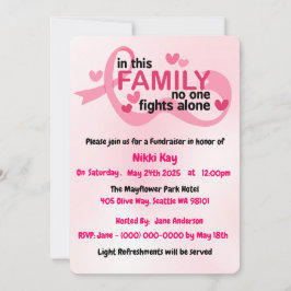 Borstkanker Support Team Pink Ribbon Personalisere Kaart