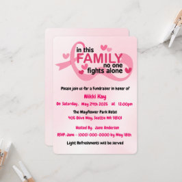Borstkanker Support Team Pink Ribbon Personalisere Kaart