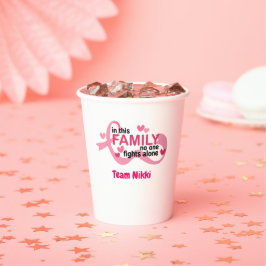 Borstkanker Support Team Pink Ribbon Personalisere Papieren Bekers