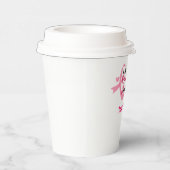 Borstkanker Support Team Pink Ribbon Personalisere Papieren Bekers (Rechts)